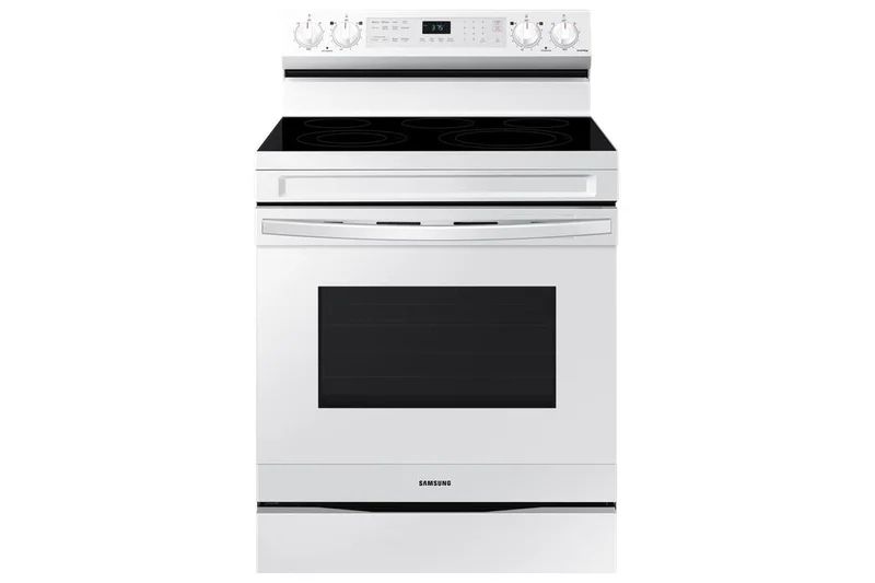 Samsung - 6.3 cu. ft Electric Range in White - NE63A6511SW White