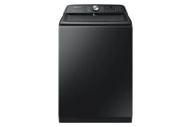 Samsung - 6 cu. Ft Top Load Washer in Black Stainless - WA52B7650AV Black Stainless