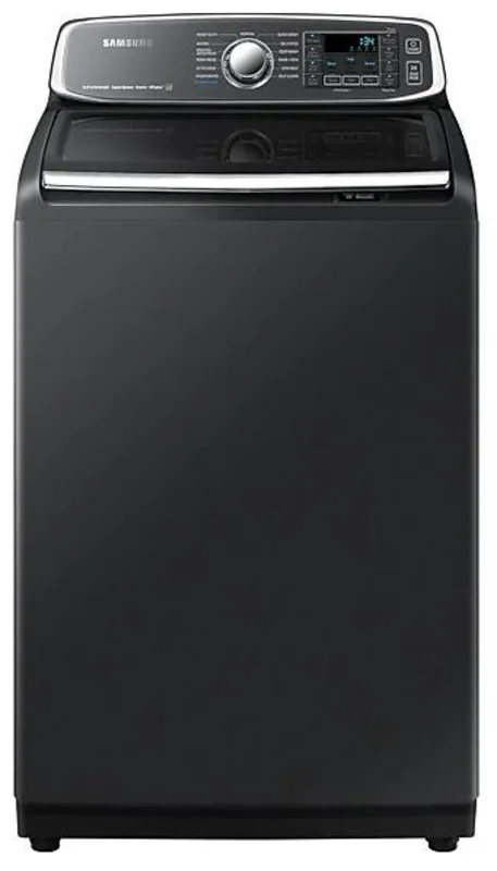 Samsung - 6 cu. Ft Top Load Washer in Black Stainless - WA52T7650AV Black Stainless