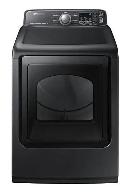 Samsung - 7.4 cu. ft Electric Dryer in Black Stainless - DVE50T7455V Black Stainless
