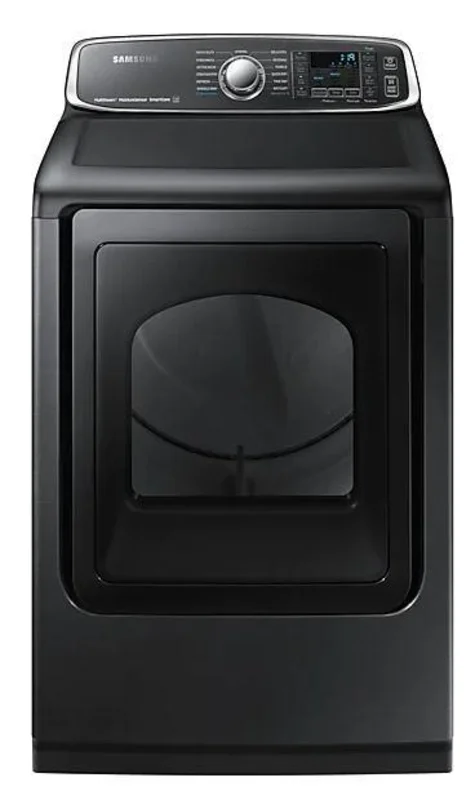 Samsung - 7.4 cu. ft Electric Dryer in Black Stainless - DVE52T7650V Black Stainless
