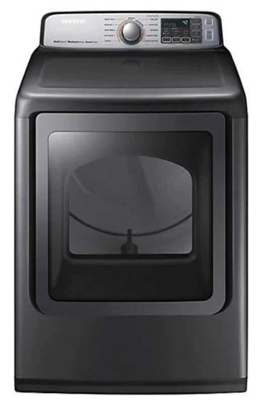 Samsung - 7.4 cu. Ft Electric Dryer in Platinum - DVE50M7450P Black Stainless
