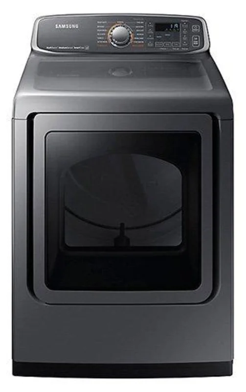 Samsung - 7.4 cu. Ft Electric Dryer in Platinum - DVE52M7750P Black Stainless
