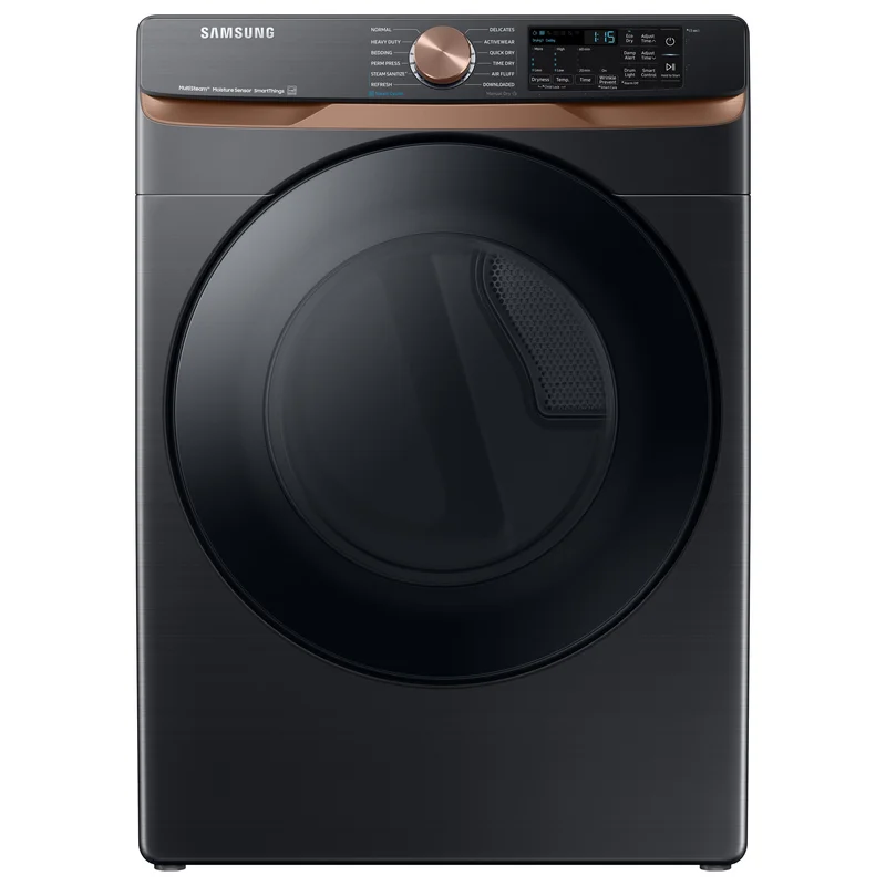 Samsung - 7.5 cu. Ft  Electric Dryer in Black - DVE50BG8300VAC Black