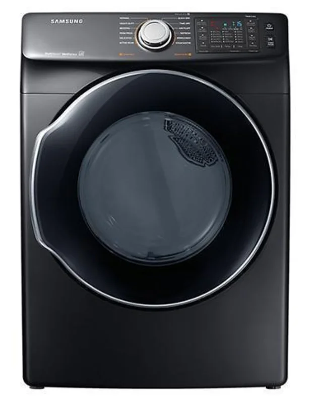 Samsung - 7.5 cu. Ft  Electric Dryer in Black Stainless - DVE45N6300V Black Stainless