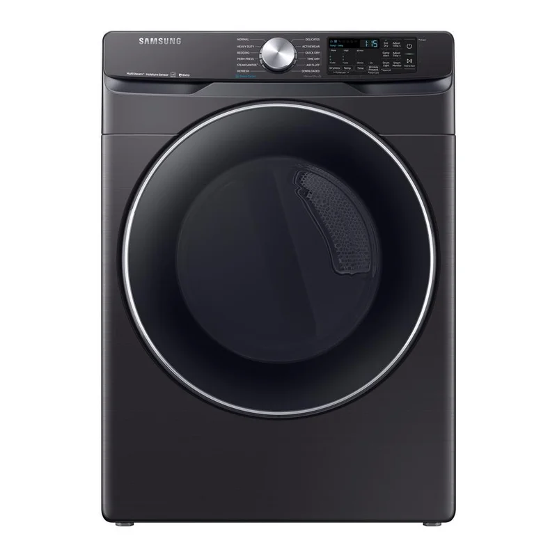 Samsung - 7.5 cu. ft  Electric Dryer in Black Stainless - DVE45R6300V Black Stainless