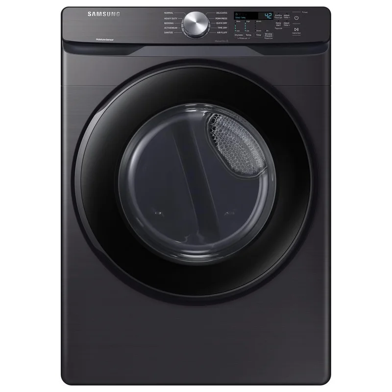 Samsung - 7.5 cu. Ft  Electric Dryer in Black Stainless - DVE45T6005V Black Stainless