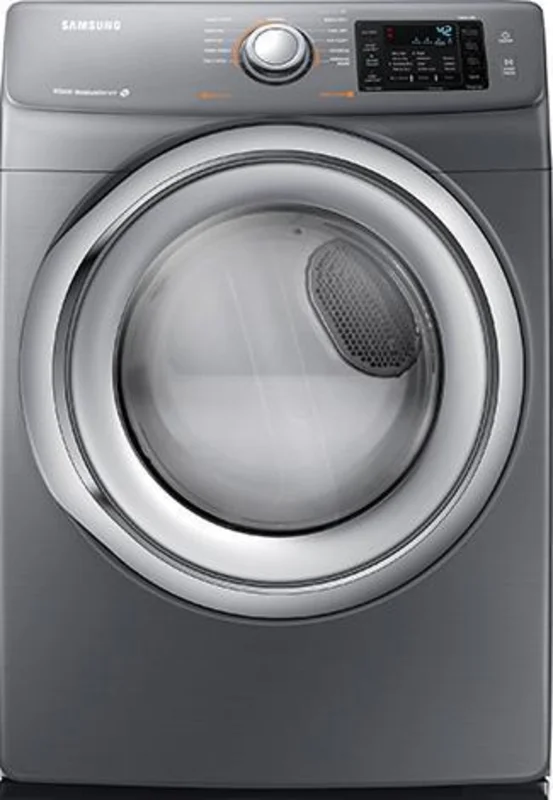 Samsung - 7.5 cu. Ft  Electric Dryer in Platinum - DV42H5200EP Black Stainless