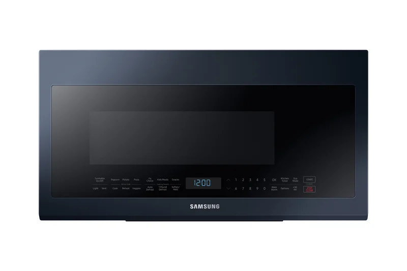 Samsung - Bespoke 2.1 cu. Ft Over the range Microwave in Blue - ME21A706BQN Blue