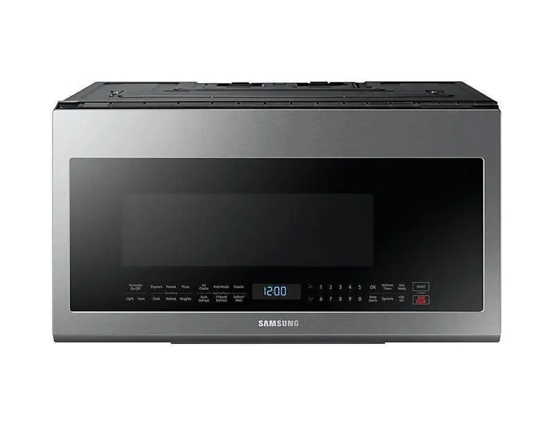 Samsung - Bespoke 2.1 cu. Ft Over the range Microwave in Stainless - ME21M706BAS Stainless