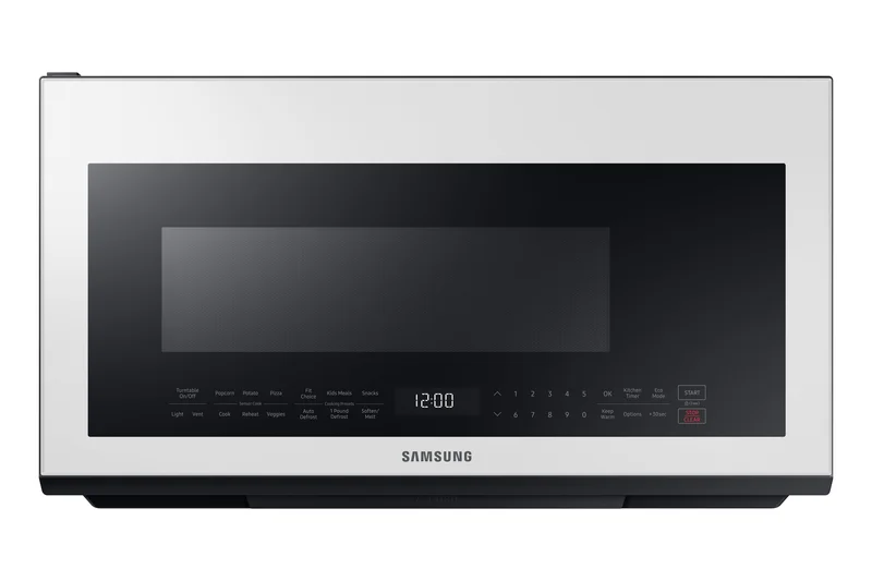 Samsung - Bespoke 2.1 cu. Ft Over the range Microwave in White - ME21B706B12 White