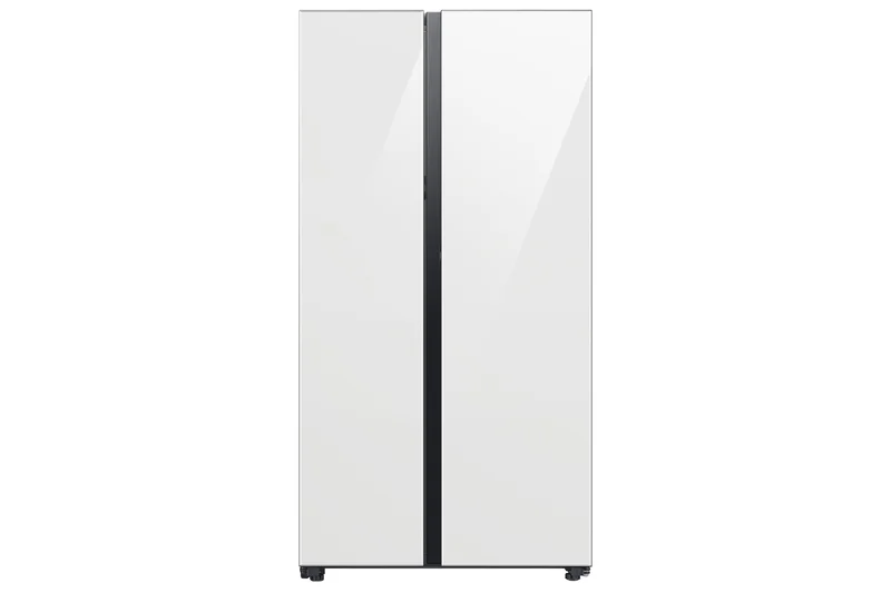 Samsung - Bespoke 35.75 Inch 22.6 cu. ft Side by Side Refrigerator in White - RS23CB760012AA White
