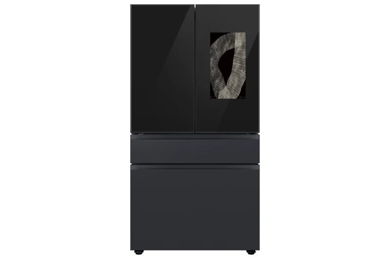 Samsung - Bespoke 35.75 Inch 28.6 cu. ft French Door Refrigerator in Black Stainless - RF29BB89008MAC Black Stainless