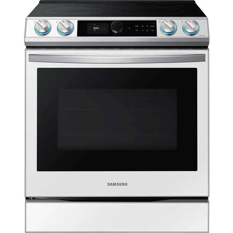 Samsung - Bespoke 6.3 cu. ft Electric Range in White - NE63BB871112AC White
