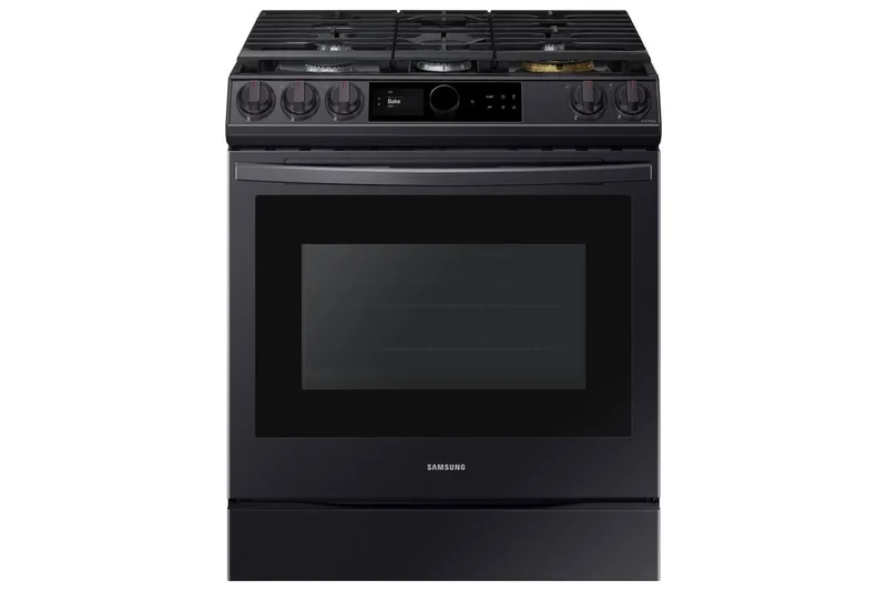 Samsung - Bespoke 6 cu. ft Gas Range in Black Stainless - NX60T8711SG Black Stainless