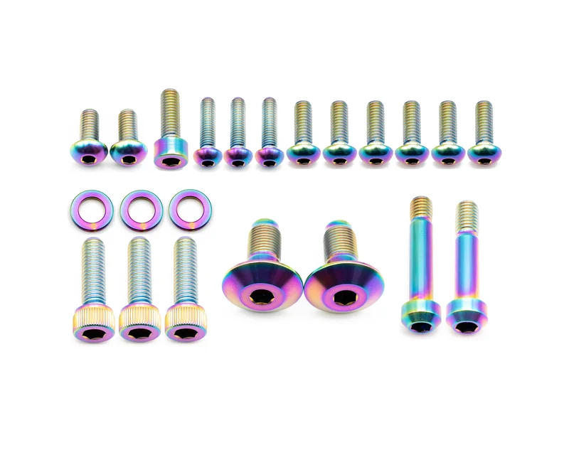 Santa Cruz Nomad Frame Bolt Kit - Titanium Rainbow Oil Slick