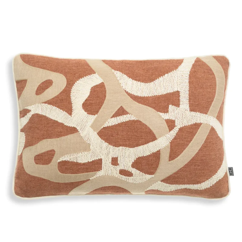 Saphira Lumbar, Orange/Natural, 23.62 x 15.75