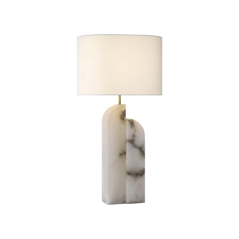 Savoye Large Table Lamp, Alabaster, 34"H