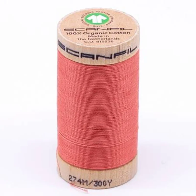 Scanfil: Organic Cotton Thread 30wt- Burnt Coral 4807