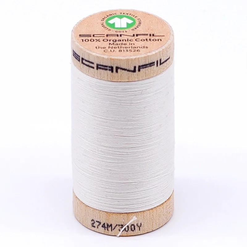 Scanfil: Organic Cotton Thread 30wt- Coconut Milk 4801