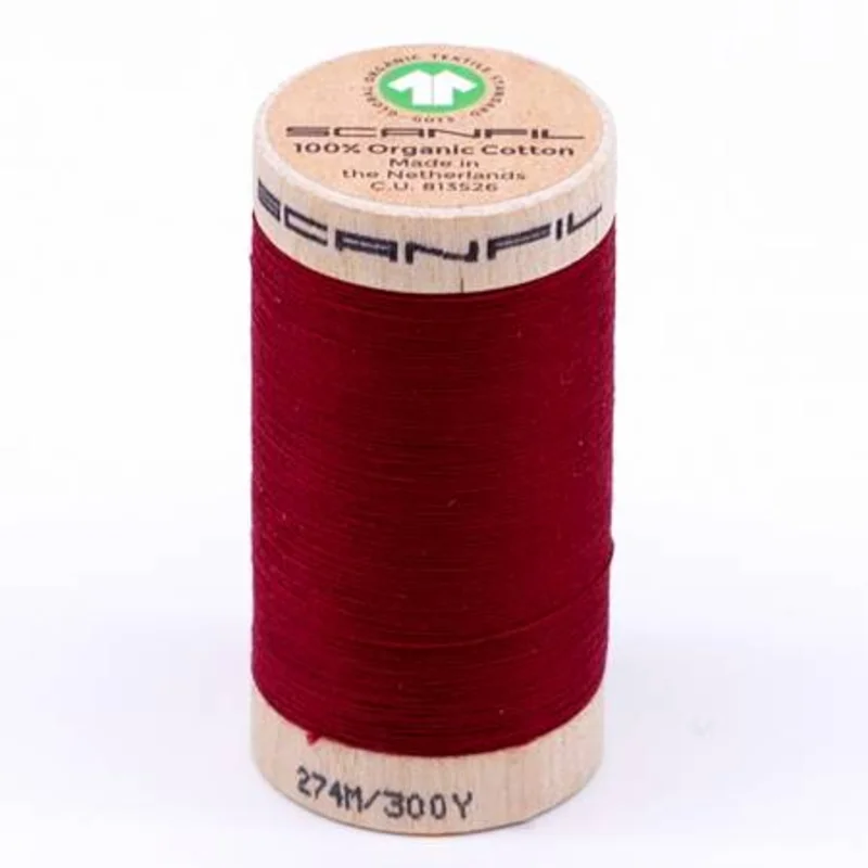Scanfil: Organic Cotton Thread 30wt- Crimson 4806
