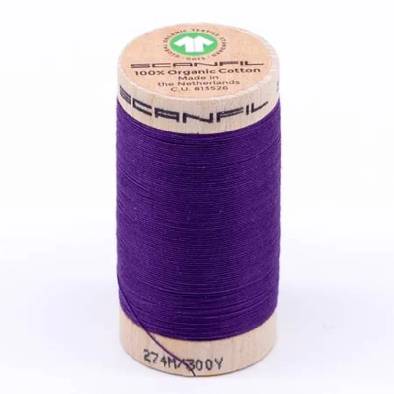 Scanfil: Organic Cotton Thread 30wt- Royal Purple 4813