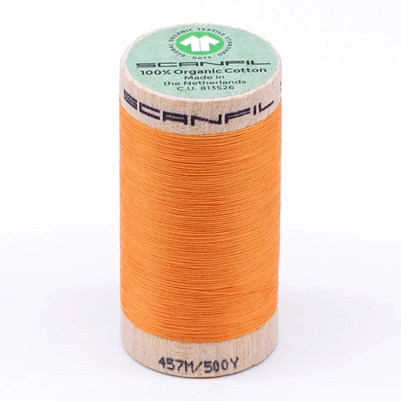 Scanfil: Organic Cotton Thread 50wt- Blazing Orange 4804