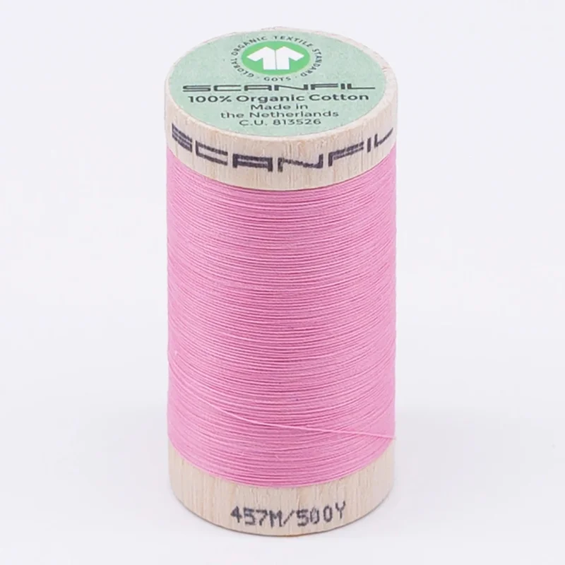 Scanfil: Organic Cotton Thread 50wt- Candy Pink 4809