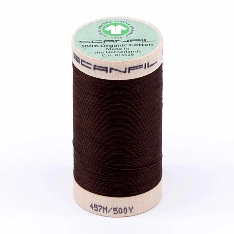Scanfil: Organic Cotton Thread 50wt- Cocoa Brown 4829
