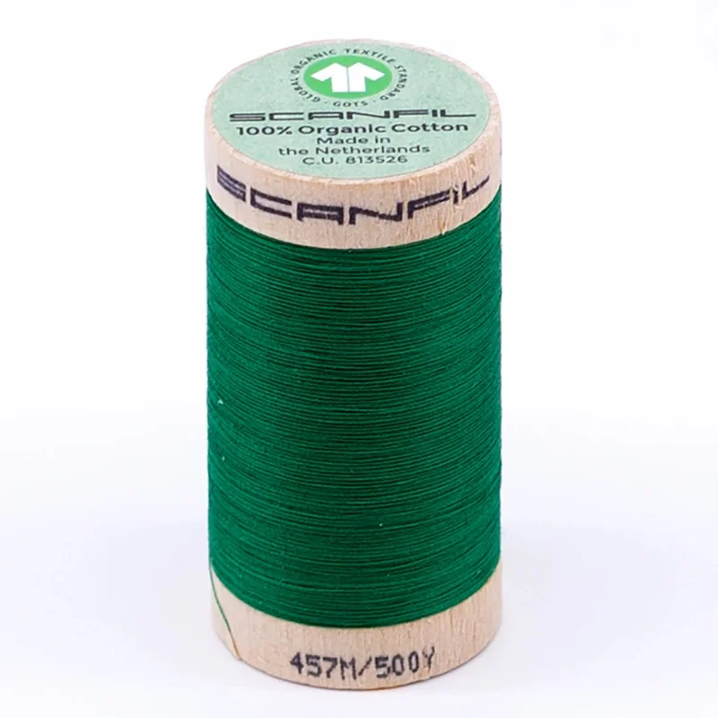 Scanfil: Organic Cotton Thread 50wt- Jolly Green 4821