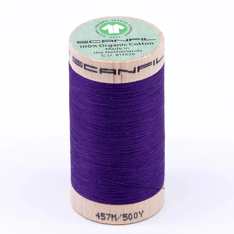 Scanfil: Organic Cotton Thread 50wt- Royal Purple 4813