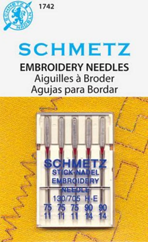 SCHMETZ: Embroidery Assortment- 75-90