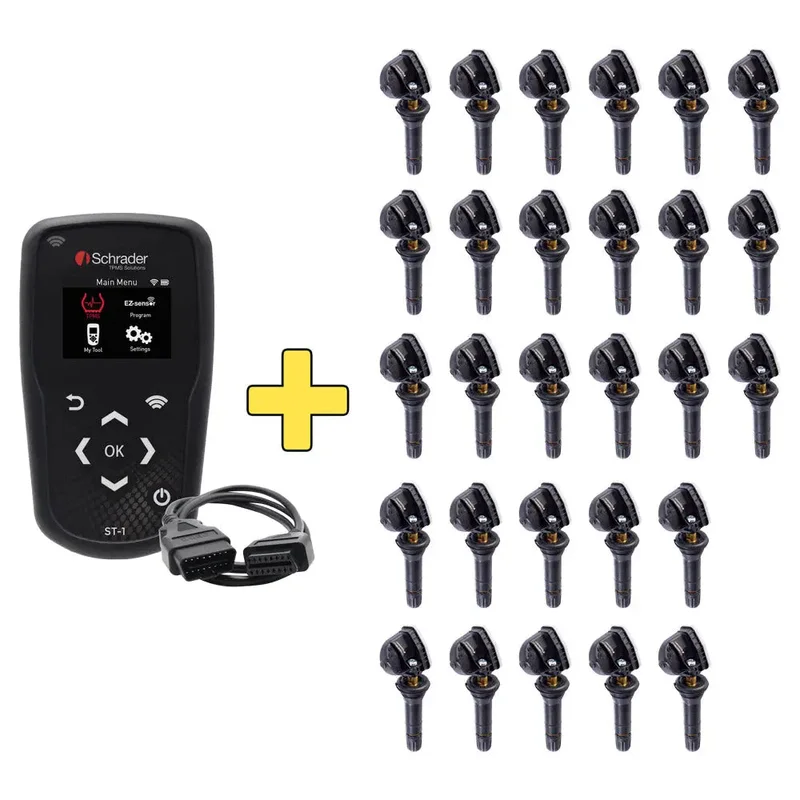 Schrader ST-1 TPMS Tool w/ 28 x EZ Sensors (33500) + Case Bundle