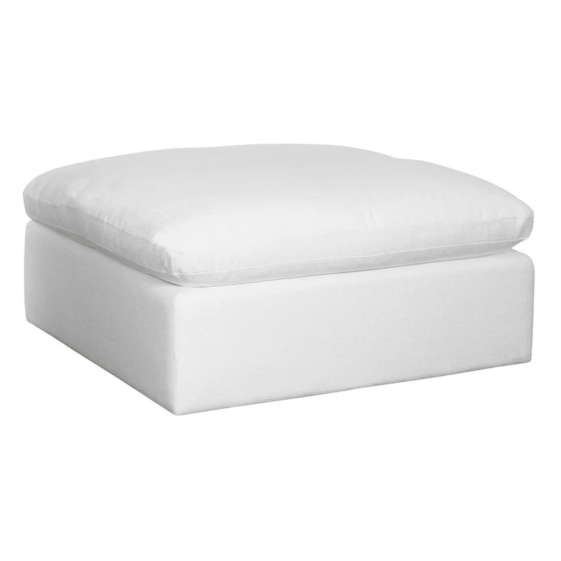 Seahaven Ottoman, White, 38"W X 19"H X 38"D