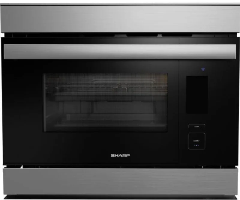 Sharp - 1.1 cu. ft Steam Wall Oven in Stainless - SSC2489DS Stainless