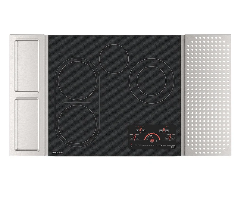 Sharp - inch wide Electric Cooktop in Black - SCR2442FB Black