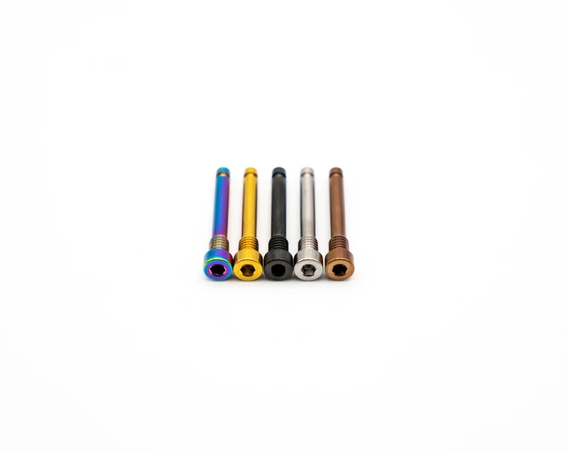 Shimano Brake Pad Retaining Axle Titanium Bolt Rainbow Oil Slick