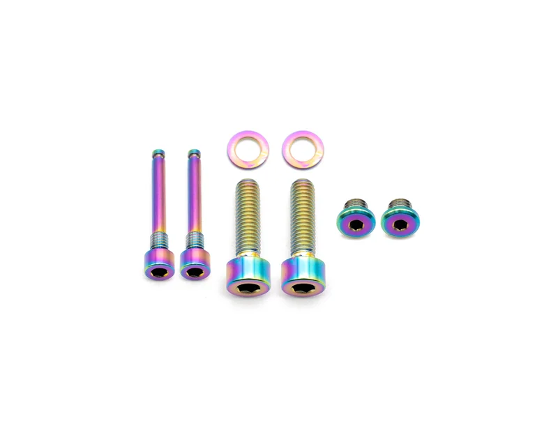 Shimano Brake Titanium Bolt Kit Rainbow Oil Slick