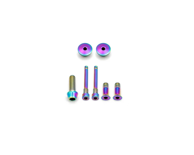 Shimano Dura-Ace, Ultegra, 105, and GRX Groupset Titanium Bolt Kit Rainbow Oil Slick