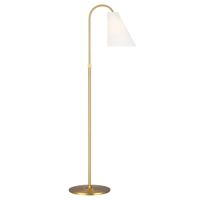 Signoret Task Floor Lamp, Burnished Brass