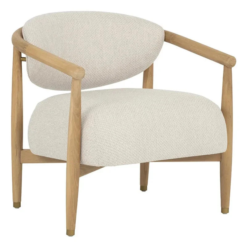 Sigrid Lounge Chair, Light Oak/Monument Oatmeal