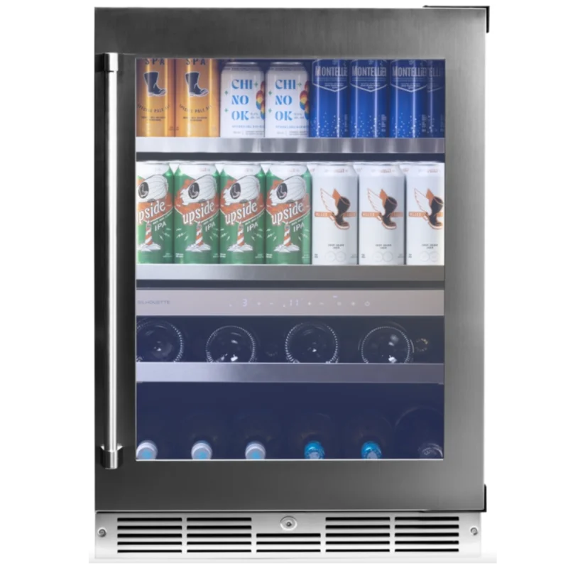 Silhouette - 23.8 Inch 4.8 cu. ft Built In / Wine and Beverage Centre Refrigerator in Stainless - SPRWBC052D3SS Stainless