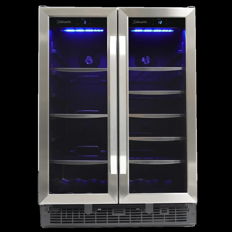 Silhouette - 23.8 Inch 5.1 cu. ft Wine Fridge Refrigerator in Stainless - SBC051D1BSS Stainless