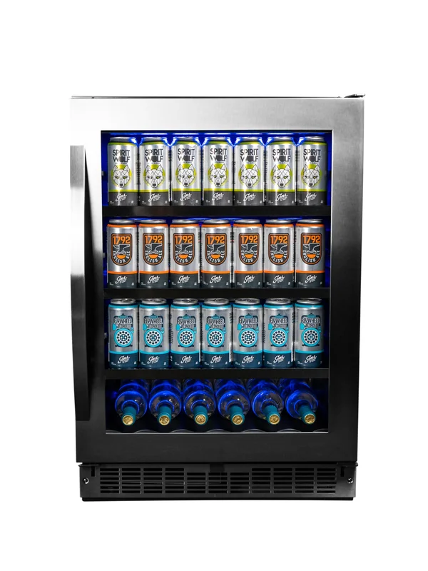 Silhouette - 23.8 Inch 5.6 cu. ft Beverage Centre Refrigerator in Stainless - SSBC056D3B-S Stainless