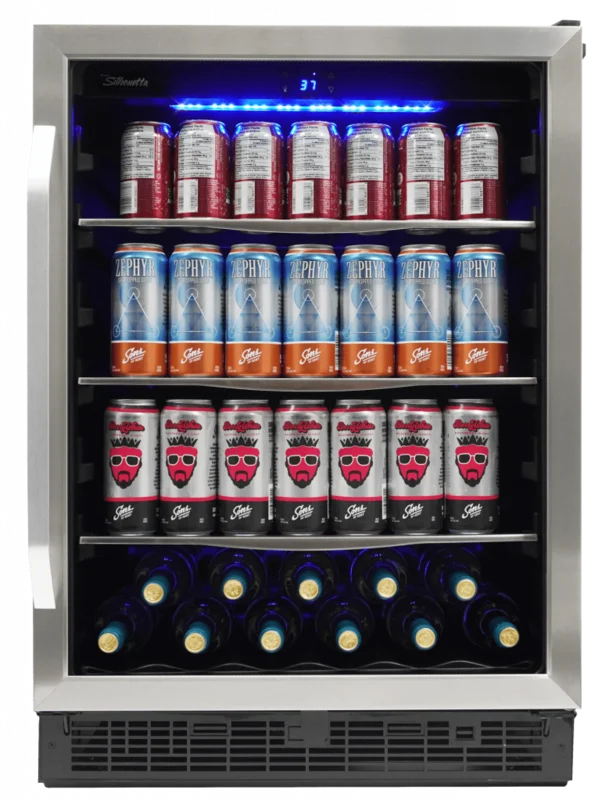 Silhouette - 23.81 Inch 5.7 cu. ft Built In / Integrated Beverage Centre Refrigerator in Stainless - SBC057D1BSS Stainless
