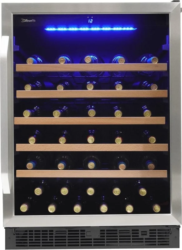 Silhouette - 23.82 Inch 5.7 cu. ft Built In / Integrated Wine Fridge Refrigerator in Stainless - SWC057D1BSS Stainless