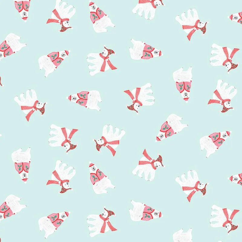 SLEIGH IT AIN'T SNOW: Polar Brrr-Glacier (1/4 Yard)
