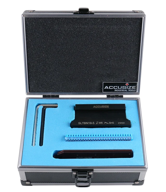 SLTBN 19-5, NCIH26-3, NCIH26-4, Self-Lock Carbide Cut-Off Tool Set, #2410-0013