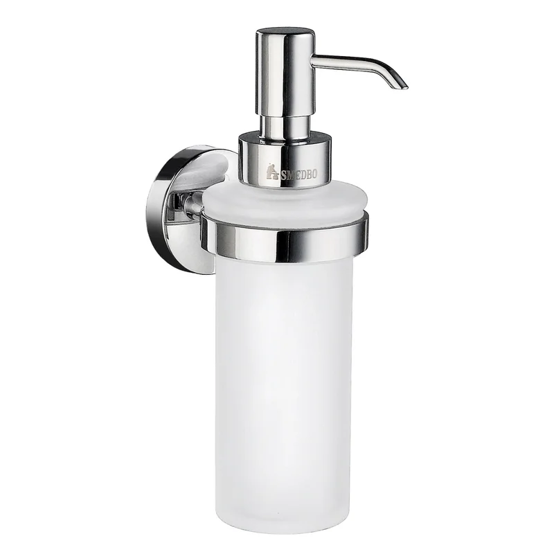 Smedbo - HOME Holder with Glass Soap Dispenser - HK369, HS369