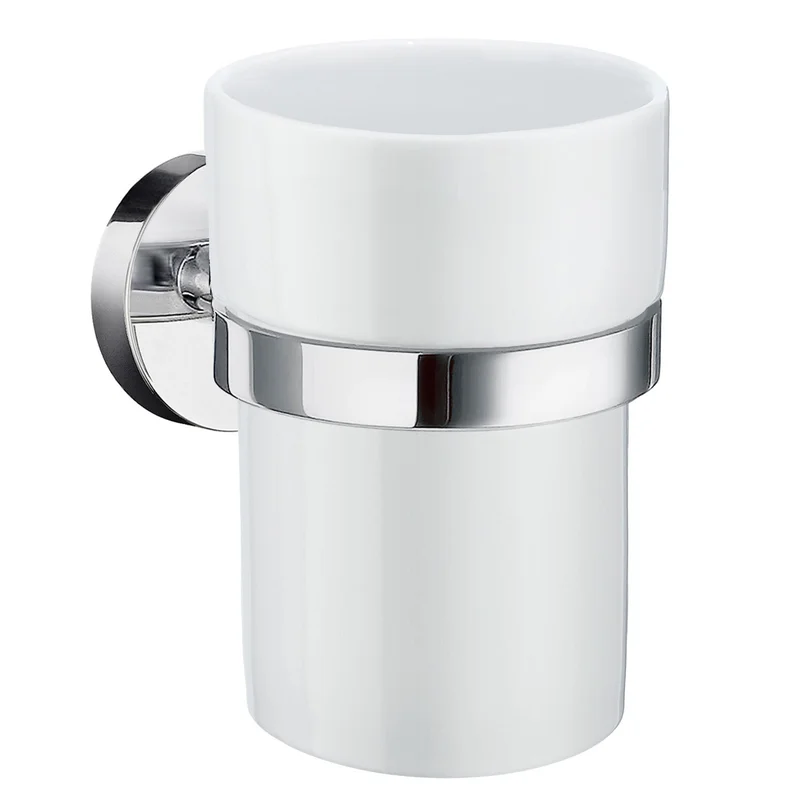 Smedbo - HOME Holder with Tumbler | Porcelain
